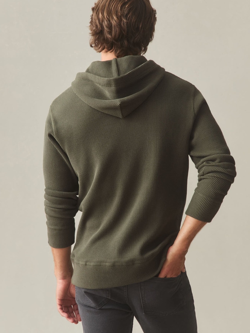NWOT American Giant Loden Green Summit Waffle Pullover Hoodie Extra Large XL - Picture 3 of 9